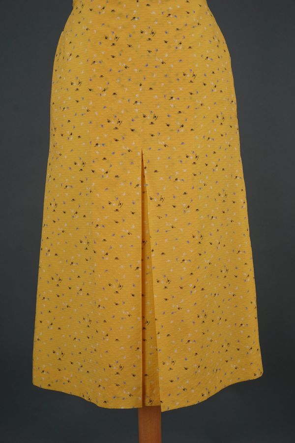 Žuta suknja na faldu Cijena