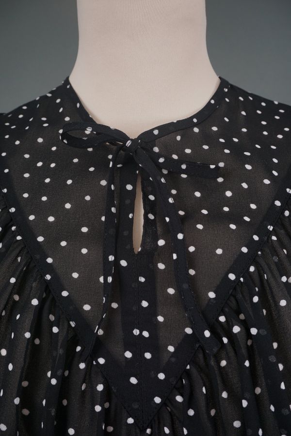 Polka dot dress with pleats Price