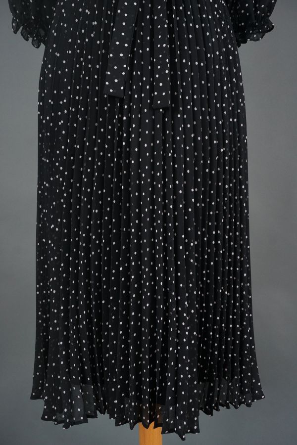 Polka dot dress with pleats Price