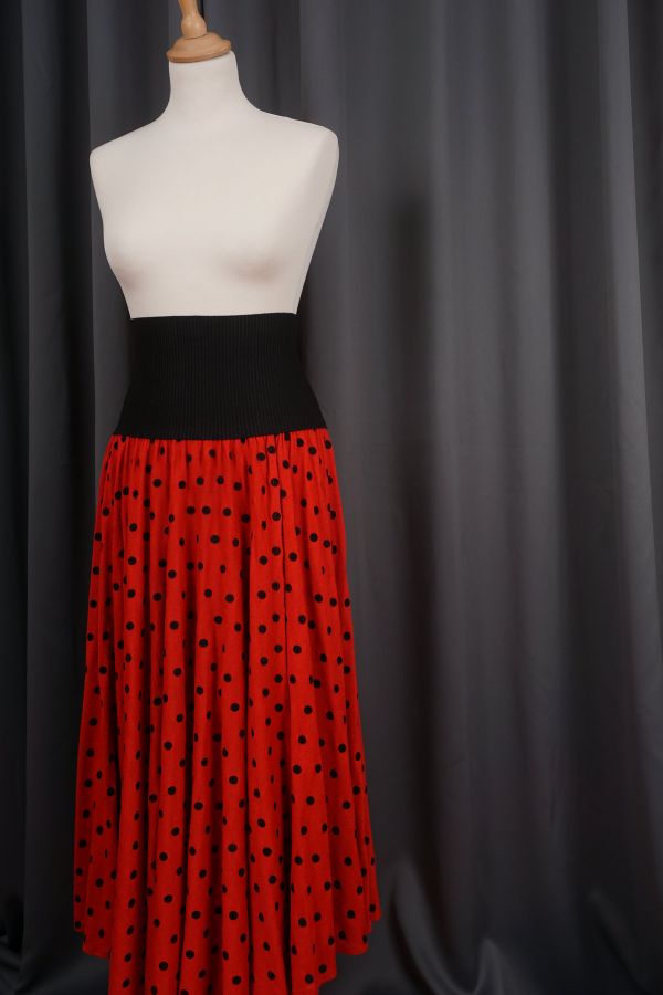 Red polka dot skirt Price