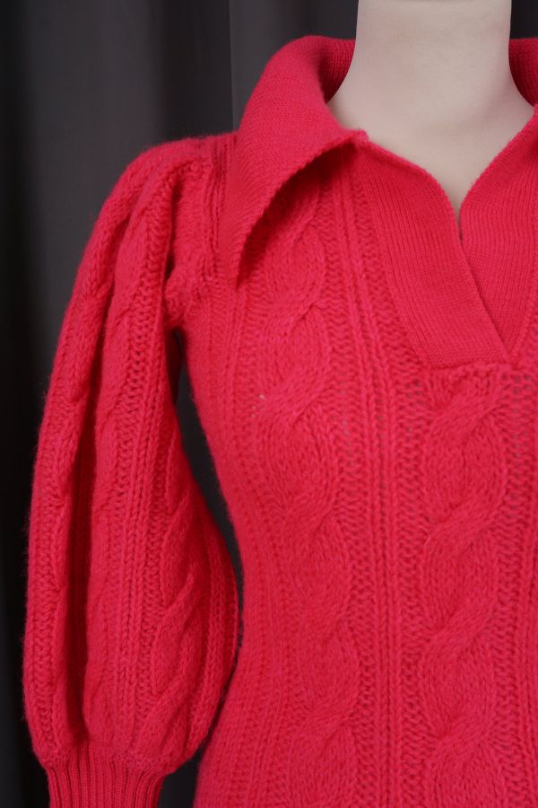 Pink wool dress Price